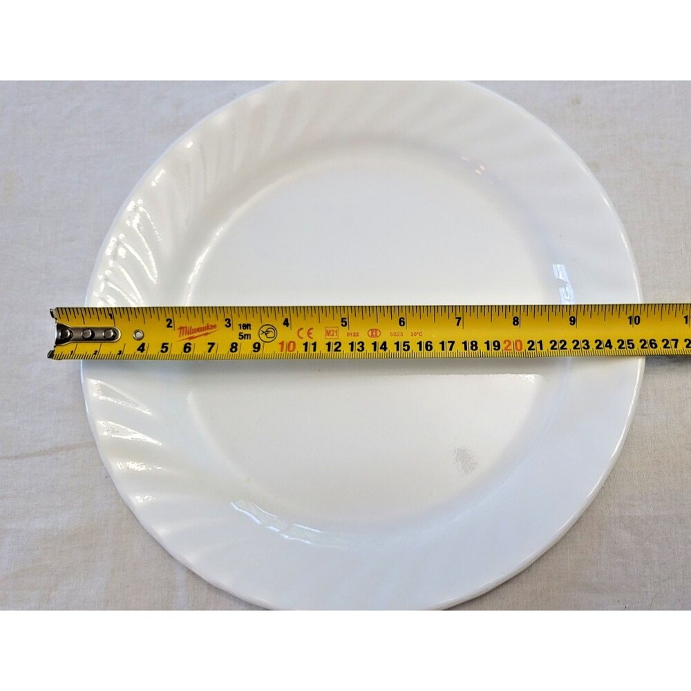 COMCOR ENHANCEMENTS White Swirl Dinner Plate 10 1/4"